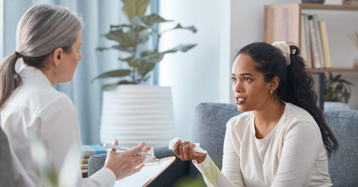 Woman having a consultation with her psychiatrist